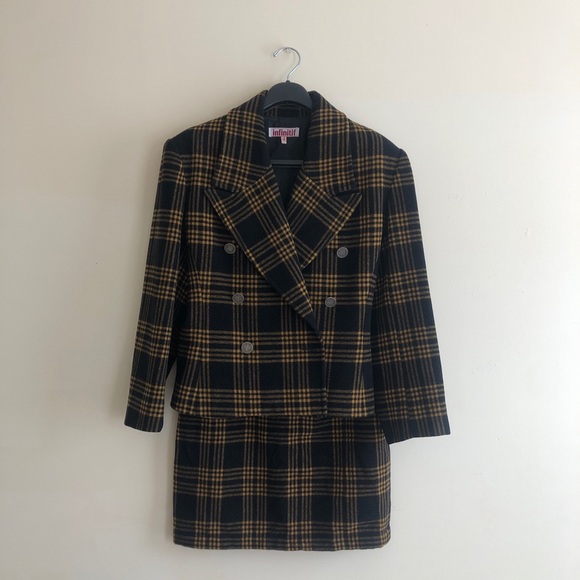 Vintage Plaid Wool Skirt Suit - Picture 15 of 16